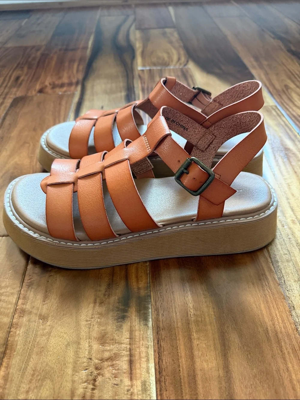 American Eagle Women’s Strappy Sandals in Tan - Comfortable Summer Footwear